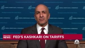 Kashkari from the Fed indicates that increasing bond yields and a declining dollar suggest investors are shifting away from the U.S.
