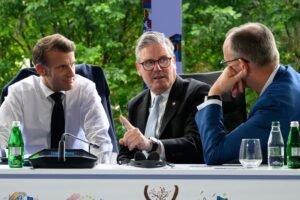 Starmer engages in talks with the US, Italy, France, and Germany about the Russian conflict in Ukraine.
