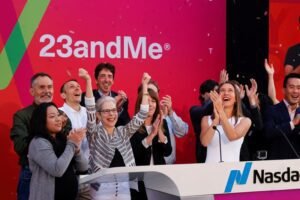 Anne Wojcicki, founder of 23andMe, secures acquisition of DNA testing company.